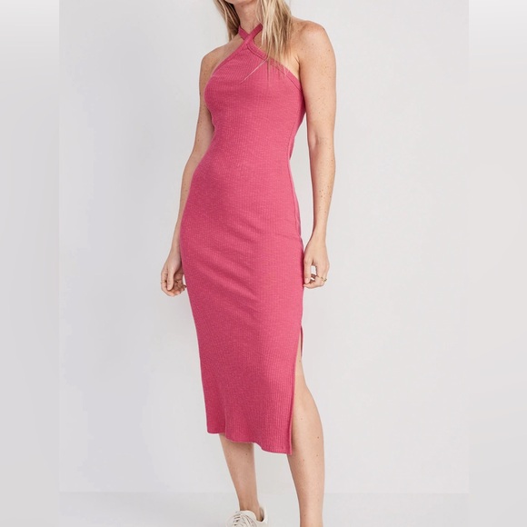 NWT - Old Navy Women’s Ribbed Knit Halter Midi Dress - Size XL - Picture 2 of 8